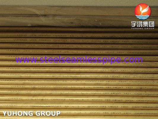 JIS H3300 C6872T / ASTM B111 C68700 Aluminium Messingrohr Wärmetauscherrohr