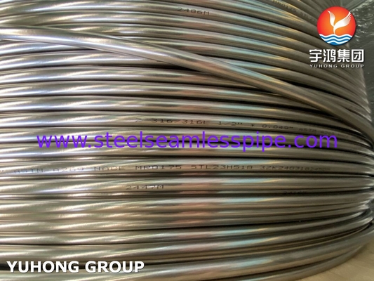 ASTM A269 TP316L Spulen aus Edelstahl, nahtloses Rohr NACE MR0175 Konformität