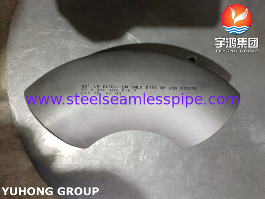 Edelstahlverbindungen Nickellegierung ASTM B366 WP UNS N10276 90°LR ELBOW B16.9