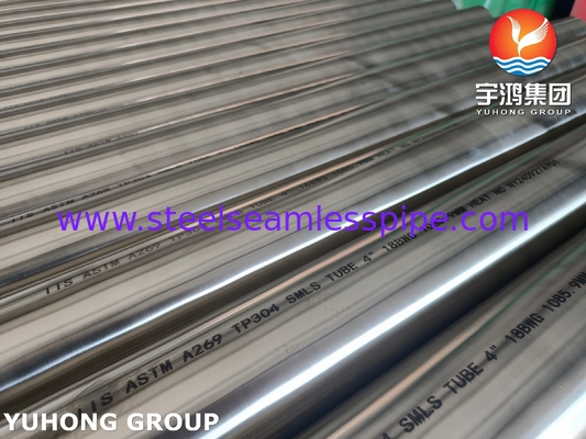 ASTM A269 TP304L Edelstahlseamless Tube Wärmetauscher Rohr hell gegrillt