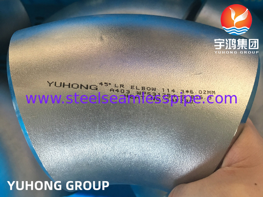 Einrichtung aus Edelstahl ASTM A403 WPS31254-S 90°LR 45°LR ELBOW B16.9