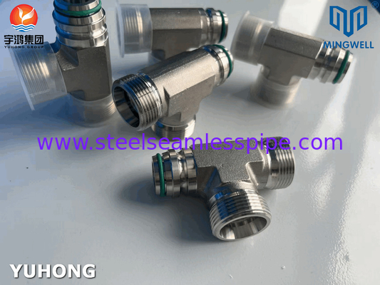 Edelstahl Adapter Tees NPT G PT SS316L Hydraulisches Formen