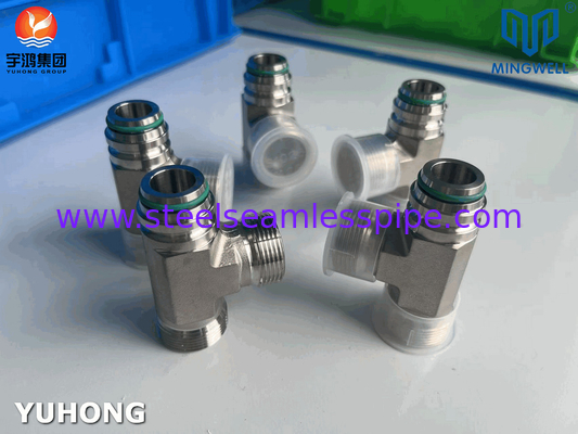 Edelstahl Adapter Tees NPT G PT SS316L Hydraulisches Formen