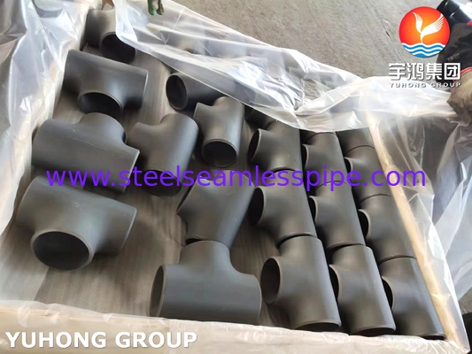 ASTM A234 WP11 Gleichgewicht Tee, Kohlenstoffstahl Butt-Weld-Fitting, schwarze Farbe rostfeste Oberfläche