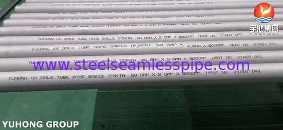 ASME SA213 TP347H Nahtloser Rohr aus Edelstahl für Superheater und Luftheizung