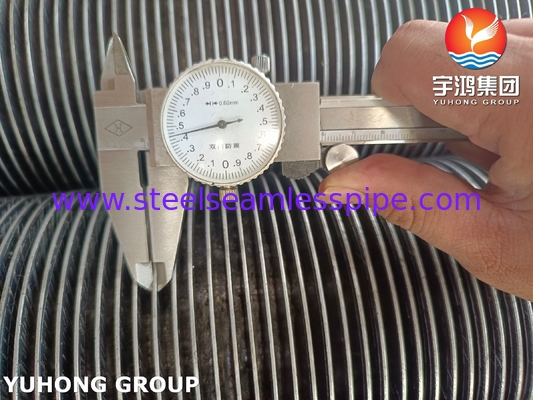 Eingebettete G-Typ-Finnenrohr-Basismaterial ASME B163 Material NO4400 Aluminium für den Wärmetauscher Verdunstungsradiator