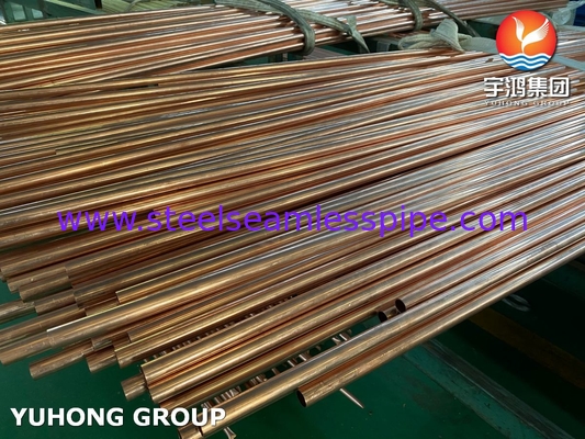 ASME SB111 C12200 Seamless Tube aus Kupfer und Stahl