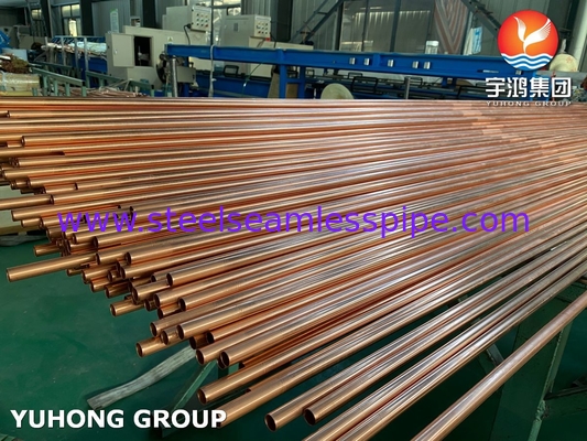 ASME SB111 C12200 Seamless Tube aus Kupfer und Stahl