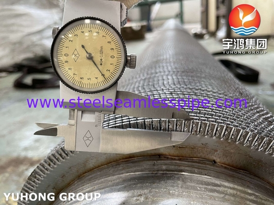 ASME SA312 TP347 Edelstahl-HFW-Ziegelröhre mit Edelstahl-Finnenstreifen für Ökonomizer