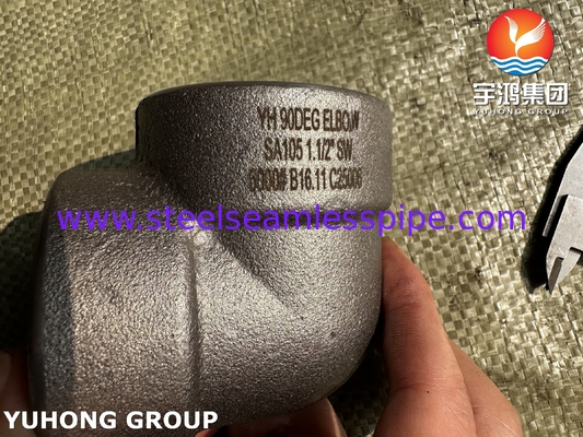 ASME SA105 Schmiede-Kohlenstoffstahl-Fitting mit Schachtelgeschweißtem B16.11