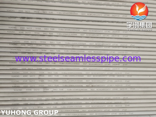 ASME SA213 TP304 S30400 Edelstahl-Nahtlosrohr für Kessel