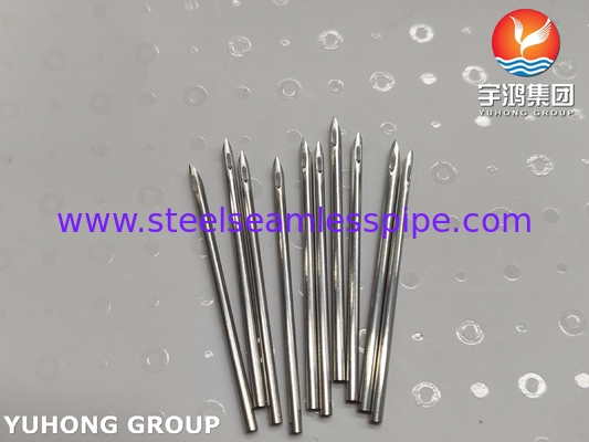 ISO9626 SUS304 Medical Stainless Steel Back Eye AV Fistula Needle Tube For Hemodialysis