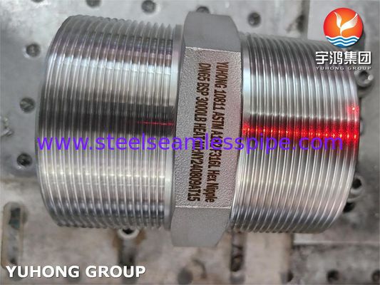 ASTM A182 F316L BSP-Überwurf-Sechskantnippel-Druckschmiedestücke