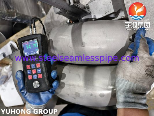 ASTM A403 WP321H Edelstahlrohrformstück ASME B16.9 Stumpfschweißung 180° Bogen