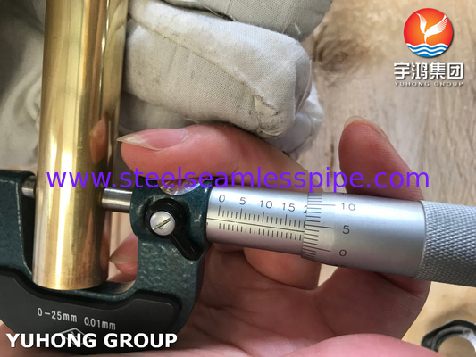 ASTM B111 / ASME SB111 C44300 Kupfer-Nickel-Rohr für Kondensator- und Wärmetauscheranwendungen