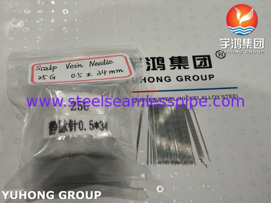 25G Edelstahl-Infusionsnadelröhrchen für Kopfveneninjektion ISO7864 SUS304