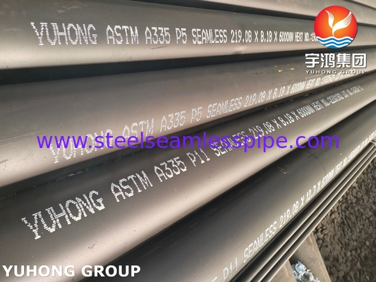 A335 P11 Seamless Pipe aus ferritischer Stahllegierung, warm bearbeitet und gut schweißbar, für Dampfleitungen und Kessel