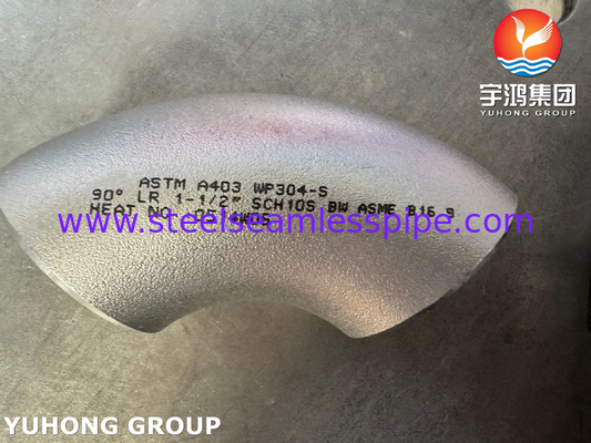 ASTM A403 WP304 Edelstahl 90° Ellenbogenbefestigung B16.9