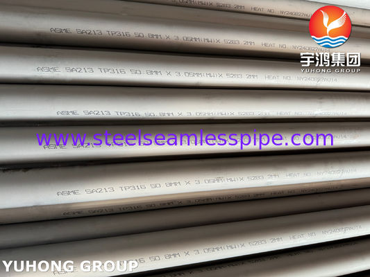 ASME SA213 TP316 (UNS S31600) Edelstahl-Schnittlose Wärmetauscherröhre
