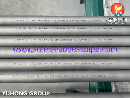 ASTM A312 TP316L (UNS S31603) Nahtloses Edelstahlrohr für die Petrochemie