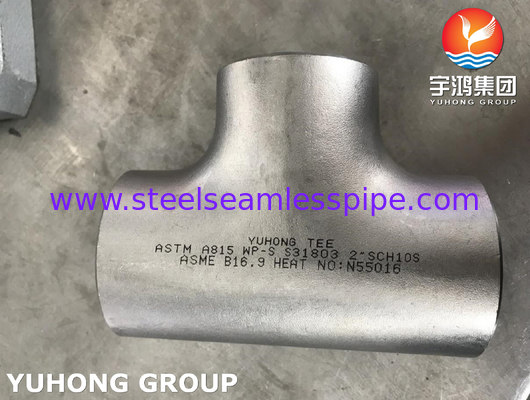 ASTM A815 S31803 Duplex-Einbauteile aus Edelstahl Tee B16.9