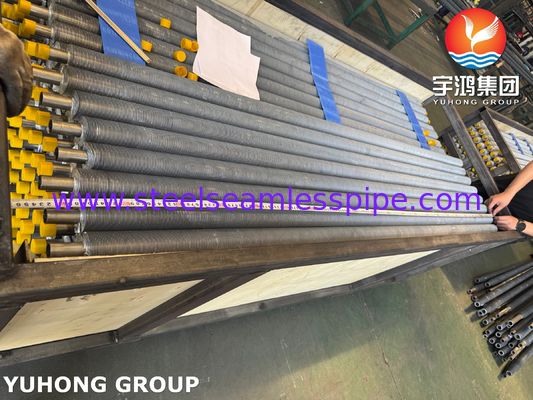 Extrudierter Rippenrohr Edelstahl ASTM A213 TP304 für luftgekühlten Wärmetauscher