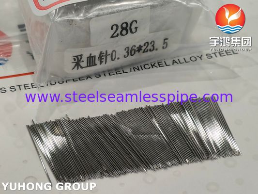 28G 23,5MM SUS304 Edelstahl-Blutlanzette zur Blutentnahme, Tri-Bevel-Massivspitze