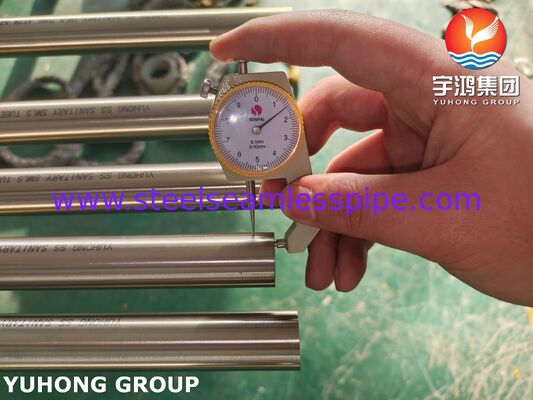 ASTM A270 TP304 Edelstahl helles gegossenes nahtloses Sanitärrohr für die Lebensmittelverarbeitung