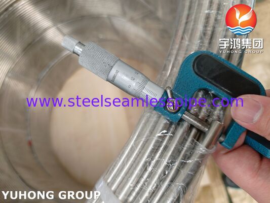 Edelstahl hellgeglühtes Spulenrohr ASTM A269 TP316 / TP316L für potenziell korrosive Umgebungen