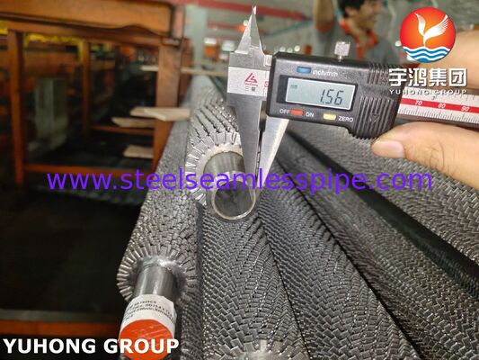 Geriffelte Rippenrohre | Hochfrequenzgeschweißt | T22-Basisrohr & Kohlenstoffstahl-Rippen für HRSG / Kessel