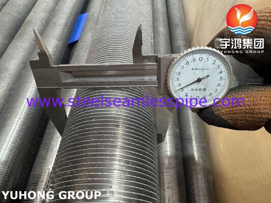 Extrudierter Rippenrohr - ASTM A179 Kohlenstoffstahl Basis / Aluminium 1060 Rippen für Wärmetauscher