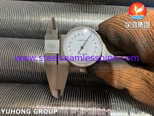 Extrudierter Rippenrohr - ASTM A179 Kohlenstoffstahl Basis / Aluminium 1060 Rippen für Wärmetauscher