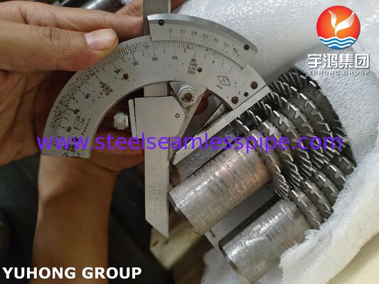 Hochfrequenzgeschweißtes zerknitztes Flossenröhrchen TP304H Basis / SS304 Flossen