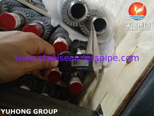 Hochfrequenzgeschweißtes zerknitztes Flossenröhrchen TP304H Basis / SS304 Flossen