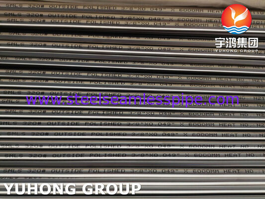 ASTM A269 TP316L BA Edelstahl nahtloser Rohr für Lebensmittelanlagen 320# Außen poliert