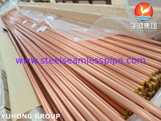 JIS H3300 C1220T Phosphor-deoxidisierte Kupfer-Stahl-Nasslose Röhre