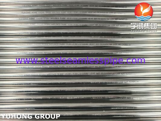 ASME SA249 TP304 Lichtgeschweißtes Schweißrohr aus Edelstahl für Kühlsystem