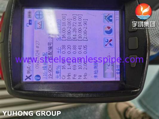 Edelstahl ASTM A249 TP316L / 1.4404 geschweißtes blank geglühtes Rohr für Überhitzer