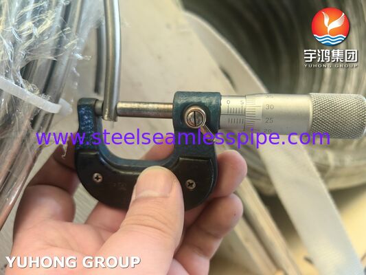 ASTM A269 Helle gegrillte Edelstahl 316L nahtlose Spulenröhre für Heizkörperspulen