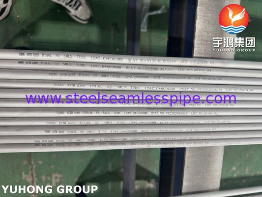 Edelstahl ASTM A269 TP316L Nahtloses Rohr für Kondensator, gebeizt und geglüht
