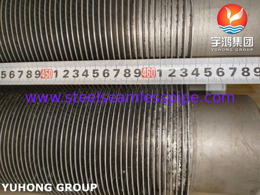 ASTM A376 TP347H Fin Tube CS, hochtemperaturbeständiges zusammengesetztes Fin Tube (CS Basis + TP347H Fin)
