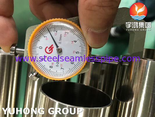 320 / 240 Grit ASTM A269 TP304L Edelstahl helle Brennschlauch für sanitäre Anwendungen