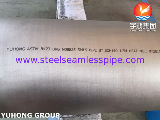 ASTM B423 UNS N08825 Incoloy 825 Nickel Alloy Steel Seamless Large Diameter Tube, Resistant To High Temperature, High Concentration Acid
