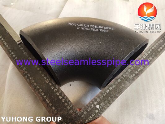 Kohlenstoffstahl-Butt-Weld-Rohrverbindungen, A234 WPB Elbow für Druckrohrleitung ASME B16.9