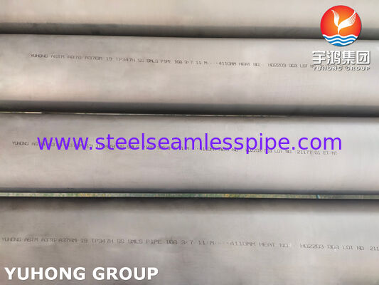 ASTM A376 / ASME SA376 TP347H Nahtlose Rohre aus Edelstahl für die petrochemische Industrie