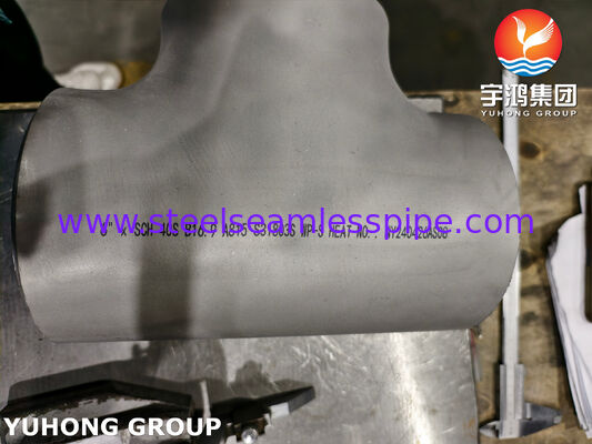 ASTM A815 UNS S31803 Duplex-Stahlfitting ASME B16.9 Stumpfschweißung Duplex 2205 Gleichstück-T-Stück