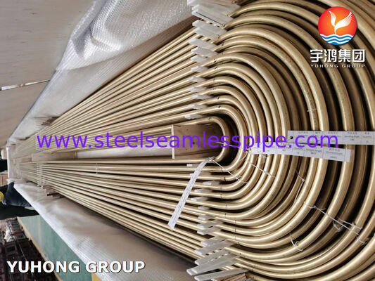 ASME SB111 C68700 Arsenal-Aluminium-Brass U-Bend-Nasslosröhre mit Impingement-Angriff