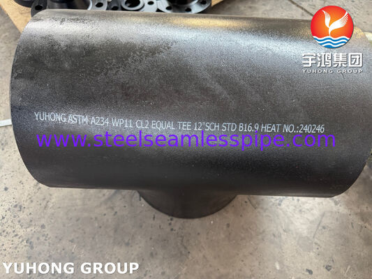 ASTM A234 WP11 CL2 Legierungsstahl gleich Tee CrMo Legierungsstahl Buttweld-Rohrbelag B16.9