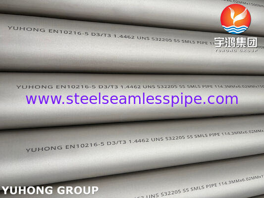 EN10216-5 1.4462 UNS S32205 Duplex Stainless Steel Seamless Pipe