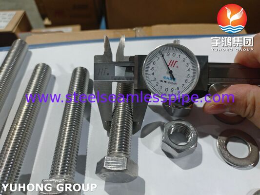 Super Duplex Schrauben ISO4017 S32205 2205 Duplex Stahl Sechskantschraube Mutter Unterlegscheibe